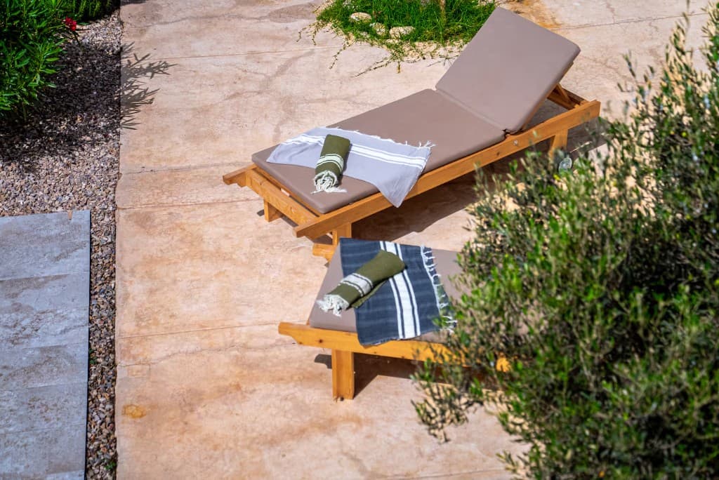 Sun loungers on the terrace